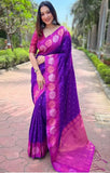 Banarasi Soft Silk Saree With Blouse image 1