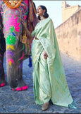 Soft Lichi Silk Saree With Blouse image 4