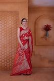 Wedding Designer Soft Silk Weaving Banarasi Sari With Blouse 11-VF image 15
