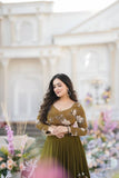 Mehendi Blooming Georgette Full Stitched Crop Top Choli image 6