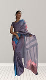 Premium Vichitra Silk Ready To Wear Saree With Blouse image 3