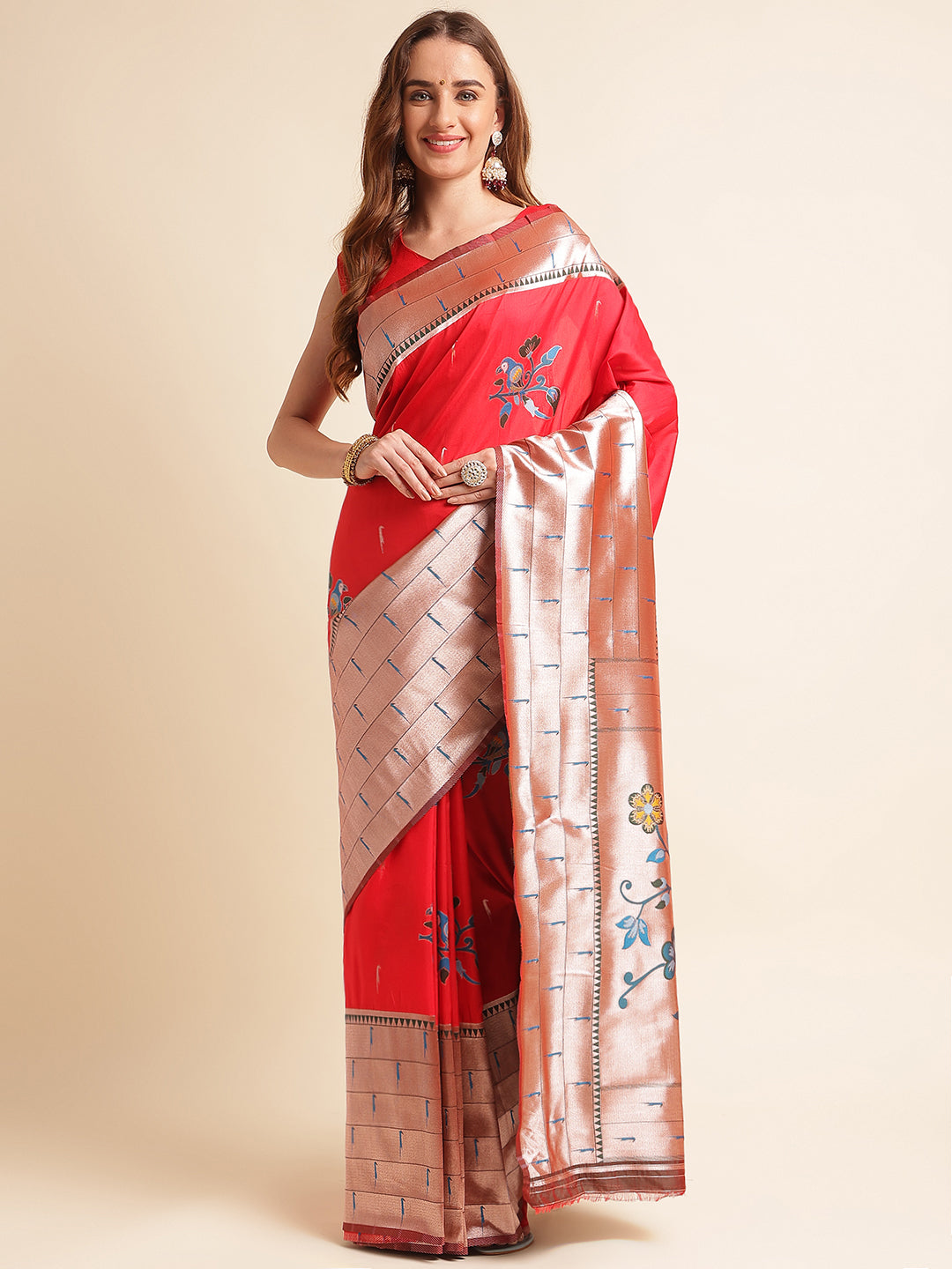 Pure Soft Banarasi Silk Heavy saree With Blouse image 9