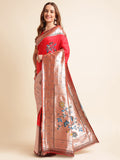 Pure Soft Banarasi Silk Heavy saree With Blouse image 10