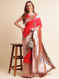 Pure Soft Banarasi Silk Heavy saree With Blouse image 12