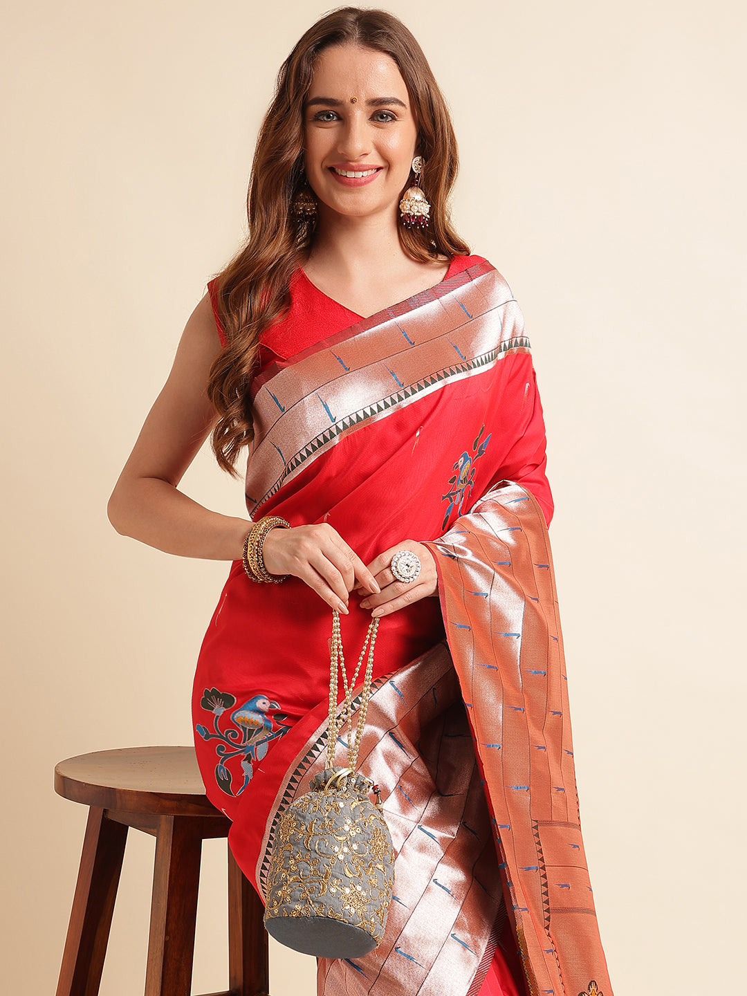Pure Soft Banarasi Silk Heavy saree With Blouse image 13