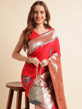 Pure Soft Banarasi Silk Heavy saree With Blouse image 13