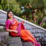 Soft Silk With Beautiful Rich Design Pallu Saree With Blouse image 6