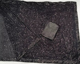 Black Georgette Embroidery Sequence Work Saree With Unstitched Blouse image 9