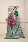 Festival Wedding Wear Soft Silk Saree Weaving Banarasi With Blouse 11-VF image 15
