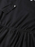 Black Pure Cotton Long Salwar Kameez With Dupatta image 7