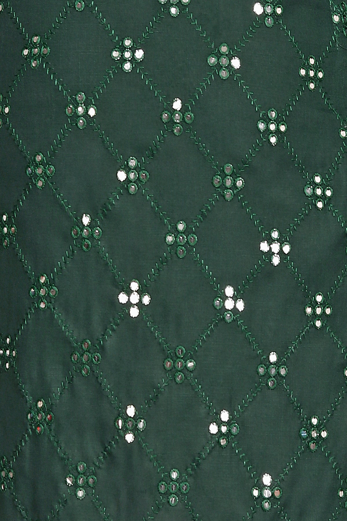 Dark Green Cotton Mirror Embroidery Casual Men's Kurta With Pajama image 5