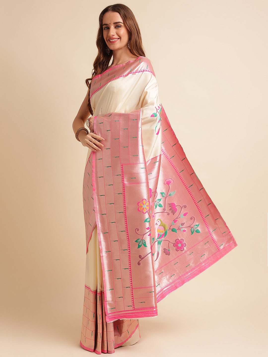 Pure Soft Banarasi Silk Heavy saree With Blouse image 3