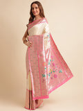 Pure Soft Banarasi Silk Heavy saree With Blouse image 3