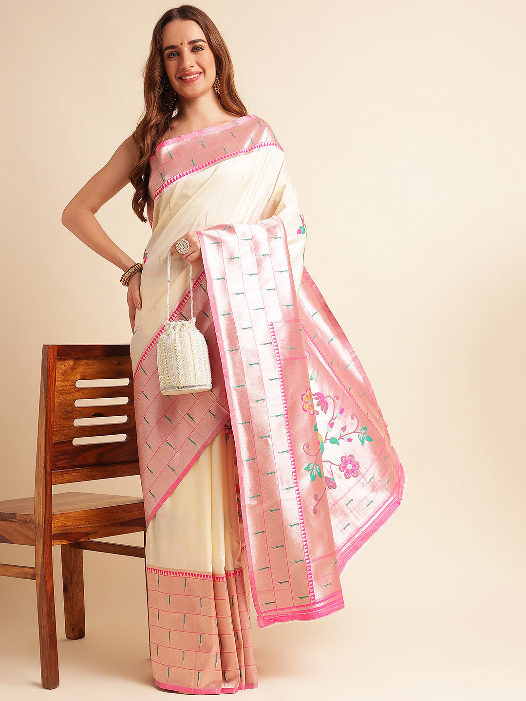 Pure Soft Banarasi Silk Heavy saree With Blouse image 4