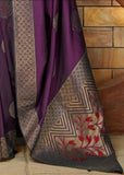 Soft Lichi Silk  Jacquard Border Saree image 16