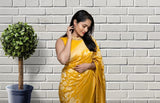 Yellow Color Soft Lichi Silk & Jacquard Weaving Work Saree image 7
