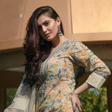 Cotton Beautiful Floral Print & Lace Work Salwar Kameez image 3