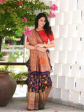 Banarsi Soft Jacquard Border Saree With Blouse image 1