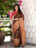 Banarsi Soft Jacquard Border Saree With Blouse image 2