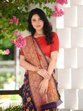 Banarsi Soft Jacquard Border Saree With Blouse image 3