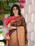 Banarsi Soft Jacquard Border Saree With Blouse image 8