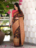 Banarsi Soft Jacquard Border Saree With Blouse image 5