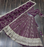Viscose Jacquard Embroidery & Sequence Work Lehenga Choli With Dupatta image 5