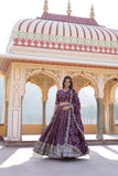 Viscose Jacquard Embroidery & Sequence Work Lehenga Choli With Dupatta image 3