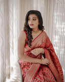 Soft Silk With Golden Zari Work Saree image 4