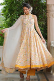 Multi Color Premium Cotton kurta with pant dupatta set image 2