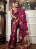Banarasi Soft Silk Saree Unstitched Blouse image 5