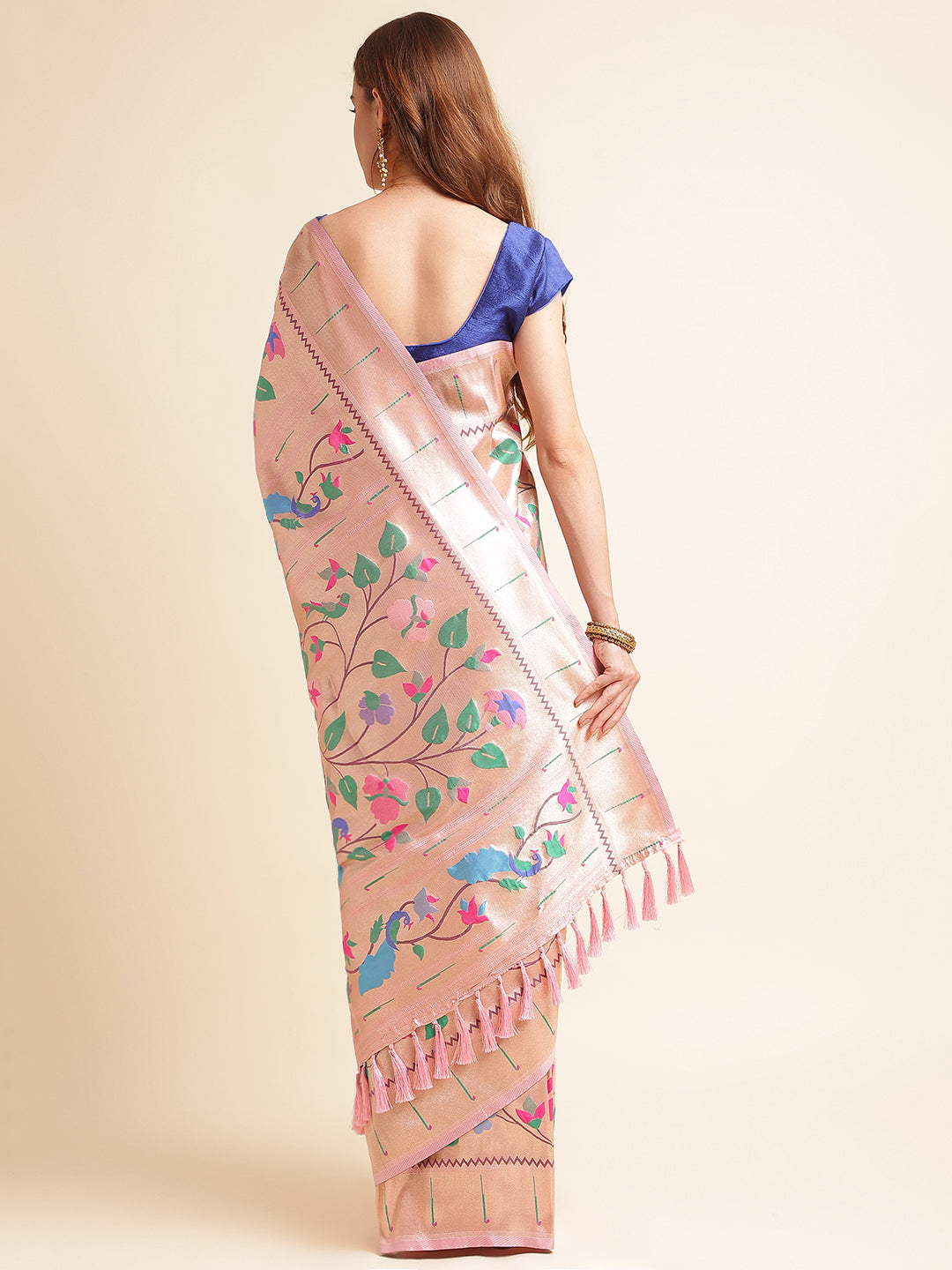 Women's Banarasi Soft Silk Paithani Saree image 11