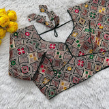 Pure Georgete Heavy Coading Work Blouse Designer Saree Blouse image 13