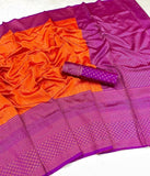 Soft Silk With Beautiful Rich Design Pallu Saree With Blouse image 10