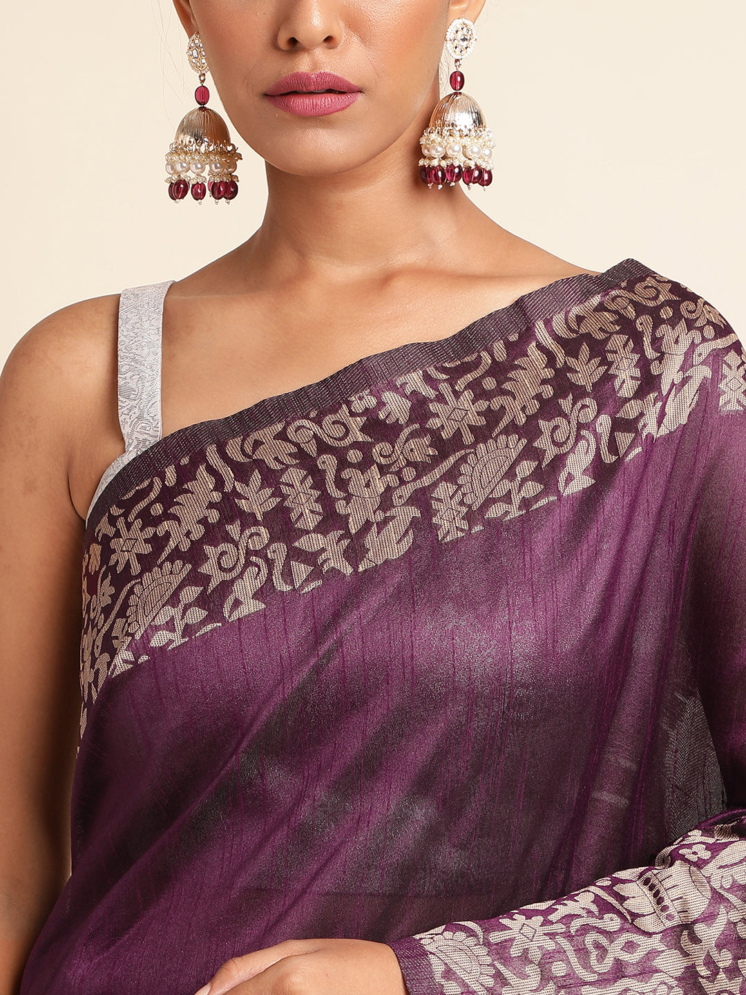 Rich Pallu Row Silk Weaving Work Saree image 6