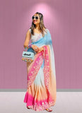 Georgette Multi Color Classic Saree image 1