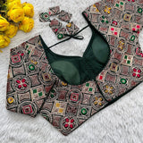 Pure Georgete Heavy Coading Work Blouse Designer Saree Blouse image 14