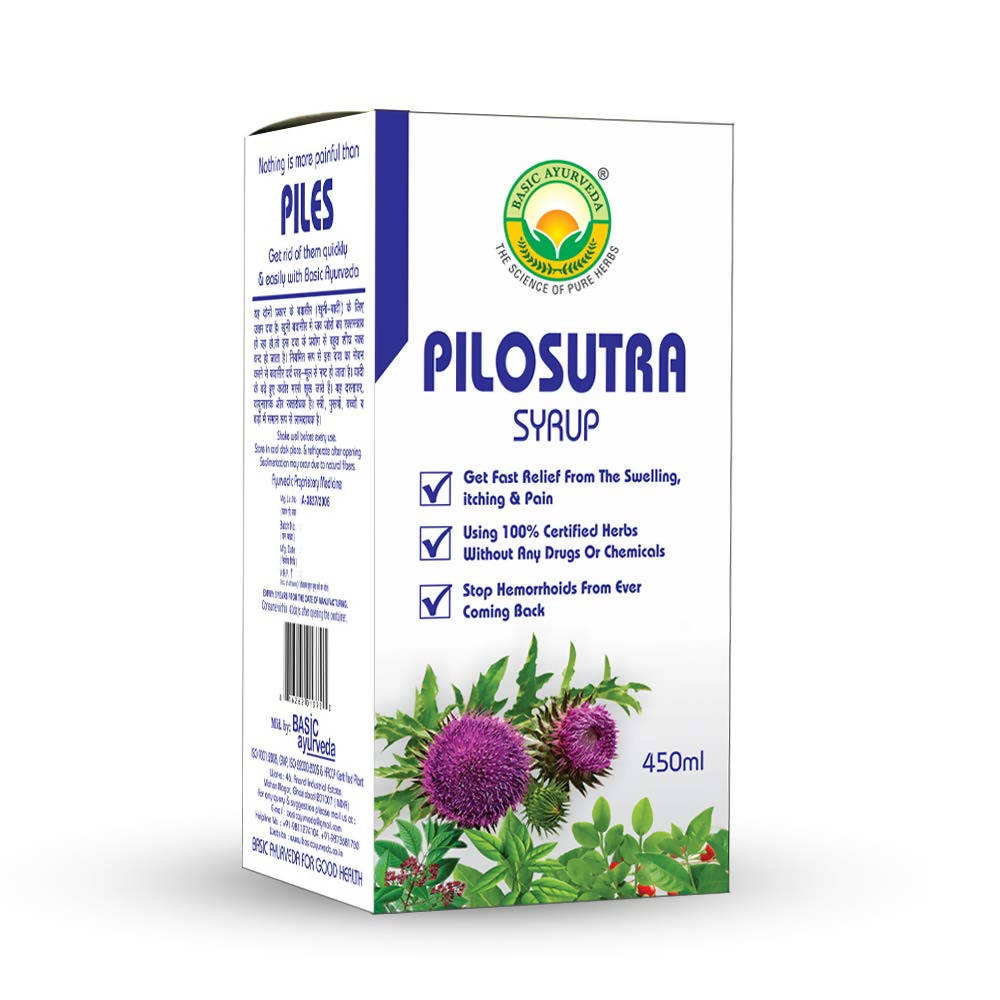 Basic Ayurveda Pilosutra Syrup - 450 ml image 4