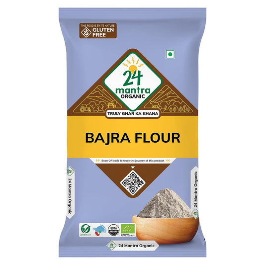 24 Mantra Organic Bajra (Pearl Millet) Flour - 500gm image 1
