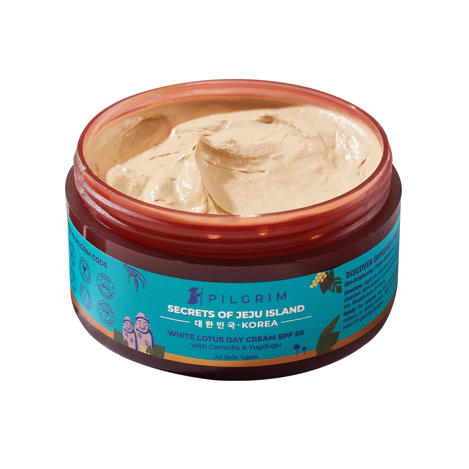 Pilgrim White Lotus Day Cream SPF 50 with Camellia & Yugdugu - 100 gm image 1