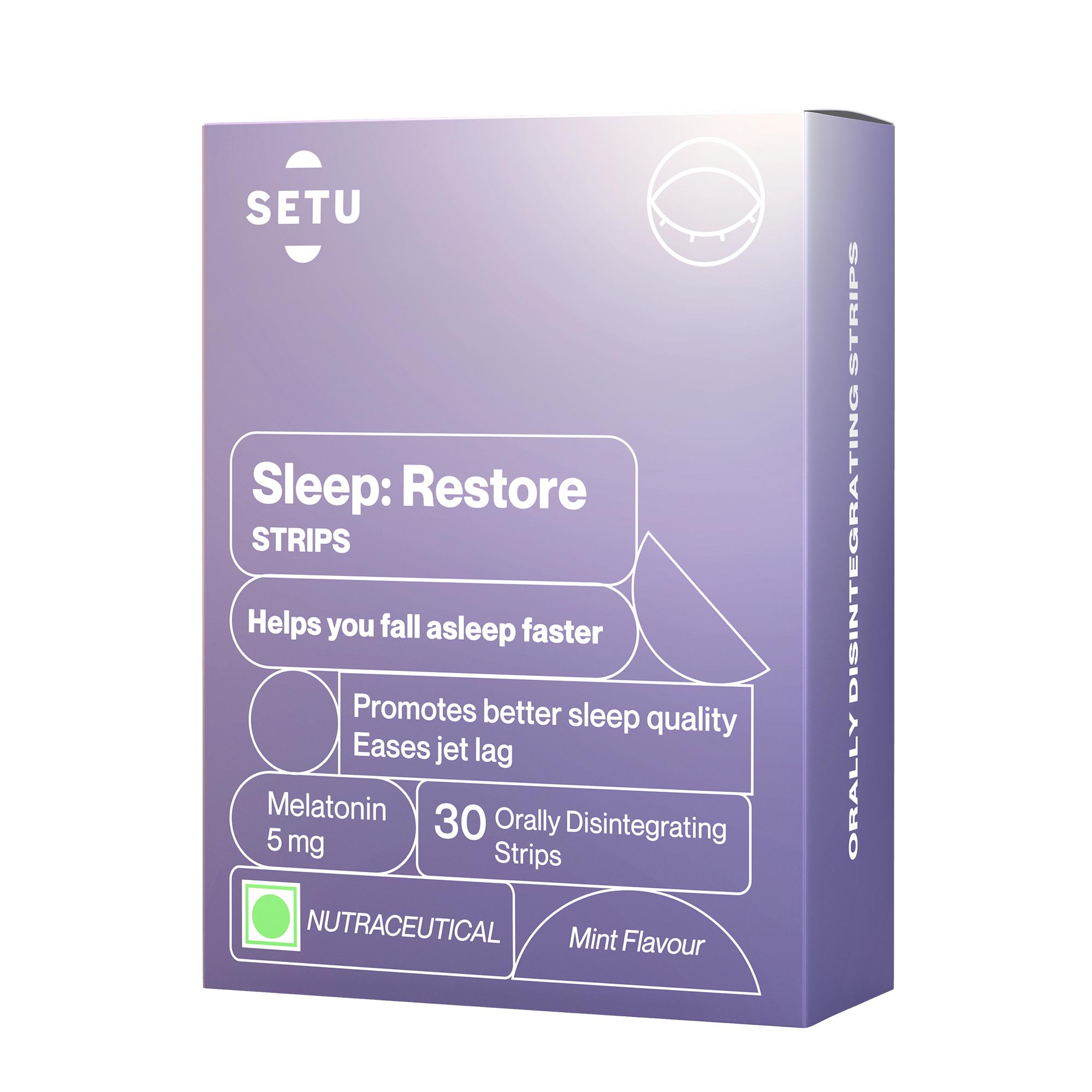 Setu Sleep Restore Strips Melatonin 5 mg - 30 strips image 1