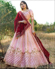 Premium Taffeta Silk Embroidery Sequence Work Lehenga Choli Dupatta image 1