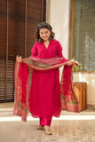 Faux Georgette Kurti Bottom & Dupatta image 1