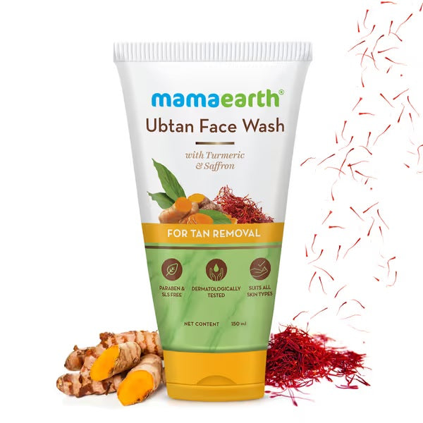 Ubtan Face Wash with Turmeric & Saffron for Tan Removal – 150 ml image 1