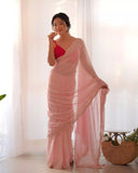 Heavy Georgette Classic Festival Saree With Blouse image 1