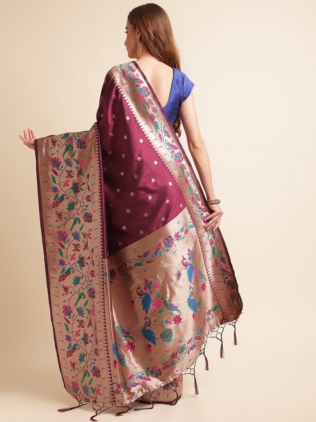 Pure Soft Kanchivaram Pethani Silk Saree image 3