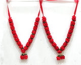 Satin Flowers Garland Red Flowers Mala Wedding Mala FG-1 image 1
