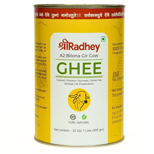 Shreeradhey A2 Bilona Gir Cow Ghee - 1 L image 1