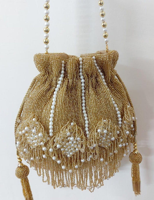 Gold Bridal Potli bag image 1