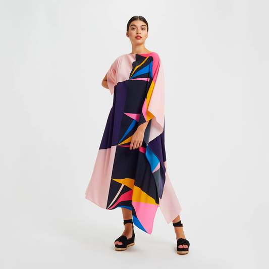 Soft Silk Crepe Kaftan, Caftan For Women's image 1